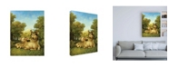 Trademark Global Dan Craig Wolf Lies Down with the Lamb Canvas Art - 15.5" x 21"